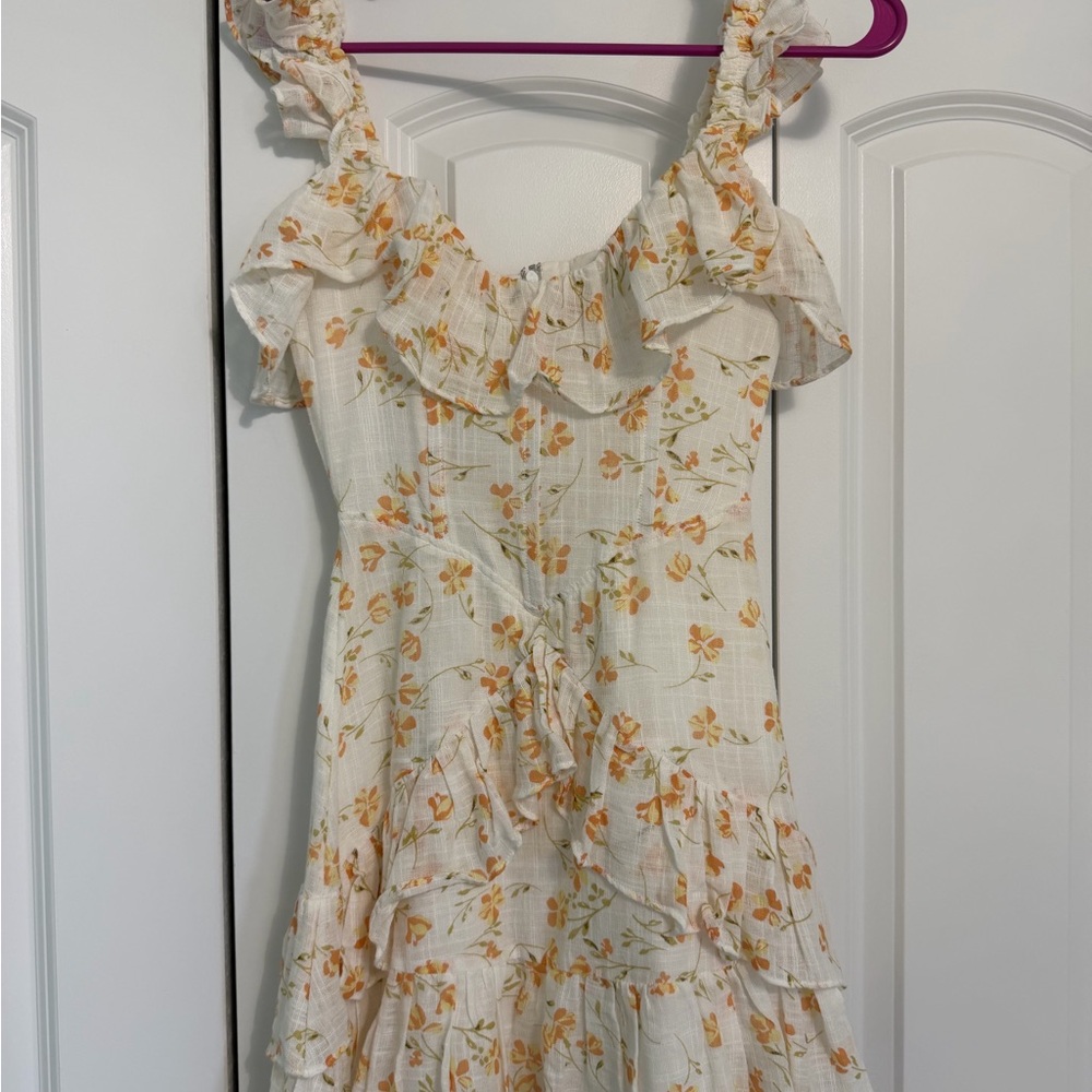 Sabo Skirt Cream and Orange Floral Dress